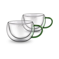 LAMART LT9112 Vaso sklenice cappuccino 270 ml 2 ks zelené