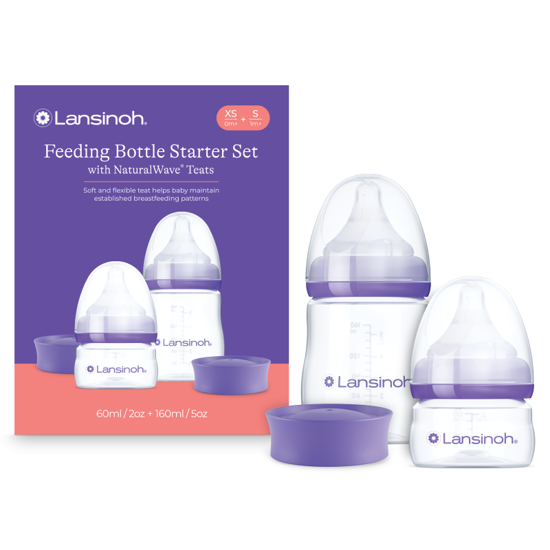 Lansinoh startovací set lahví 1x 60ml + 1x 160ml s NaturalWave TM savičkou (XS+S)