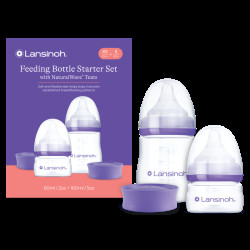 Lansinoh startovací set lahví 1x 60ml + 1x 160ml s NaturalWave TM savičkou (XS+S)