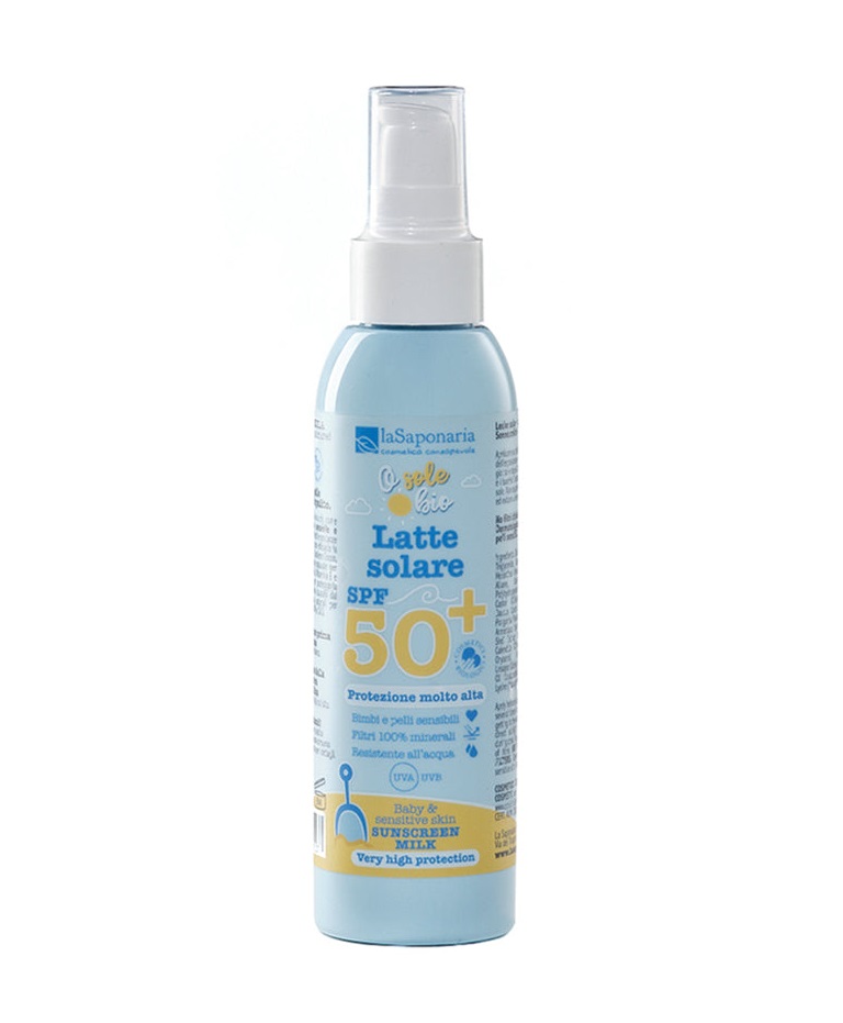 laSaponaria Opalovací mléko pro děti a na citlivou pokožku BIO SPF50+ 125 ml