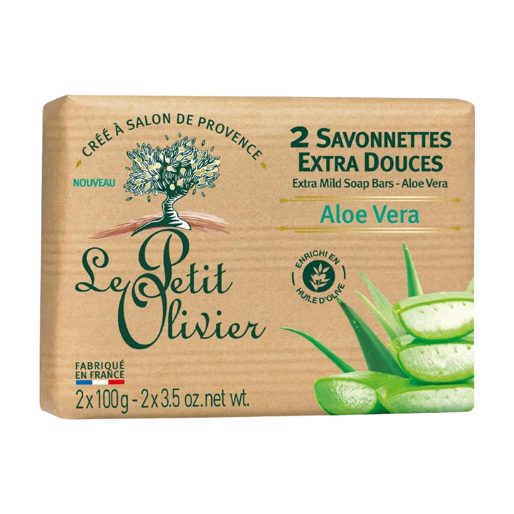 Le Petit Olivier Extra jemné mýdlo Aloe Vera 2x100 g