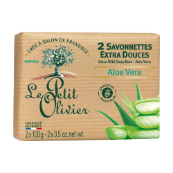 Le Petit Olivier Extra jemné mýdlo Aloe Vera 2x100 g