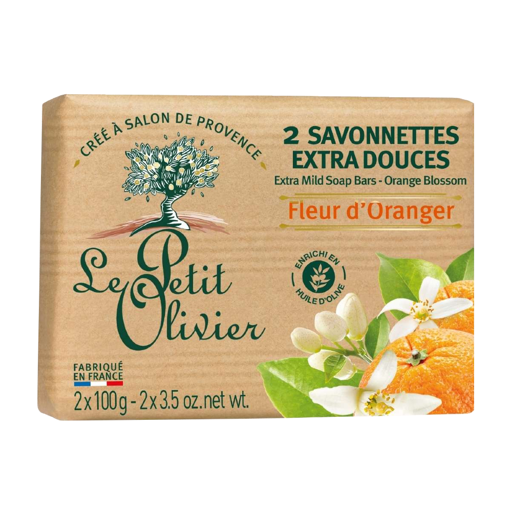 Le Petit Olivier Extra jemné mýdlo Pomerančový květ 2x100 g