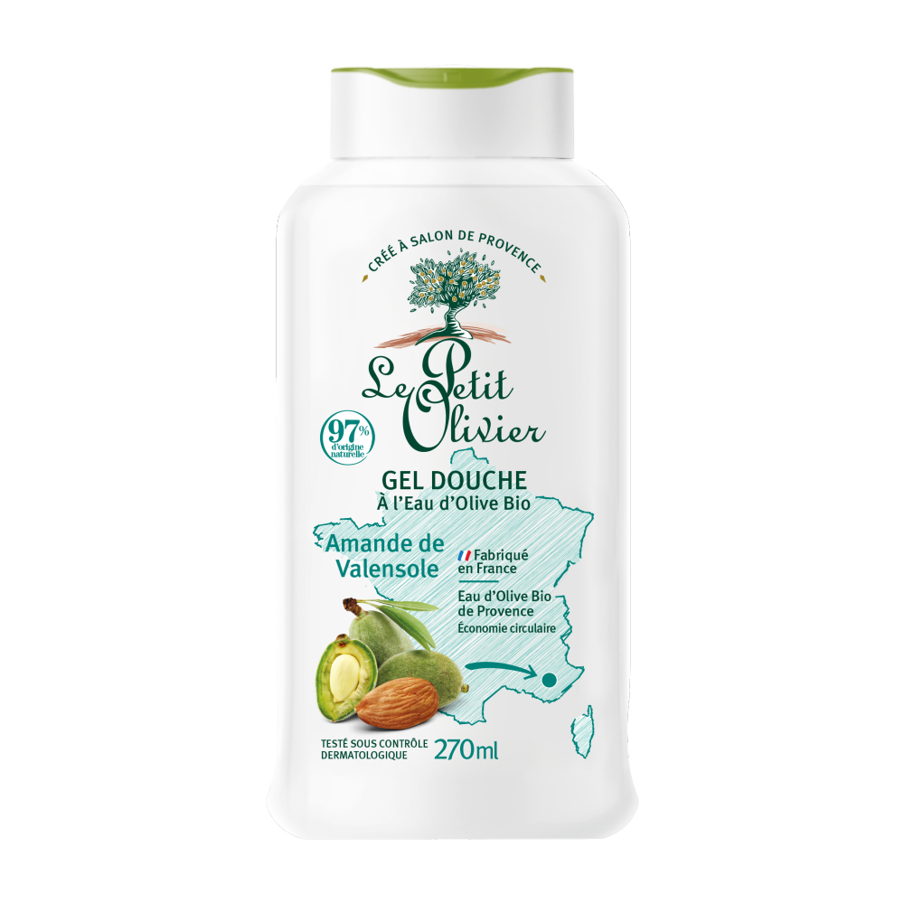 Le Petit Olivier Olive Water Hydratační sprchový gel Mandle z Valensole 270 ml