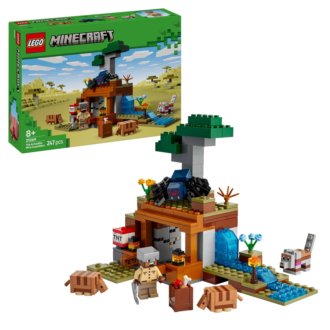 LEGO® Minecraft® 21269 Výprava do dolu a pásovec