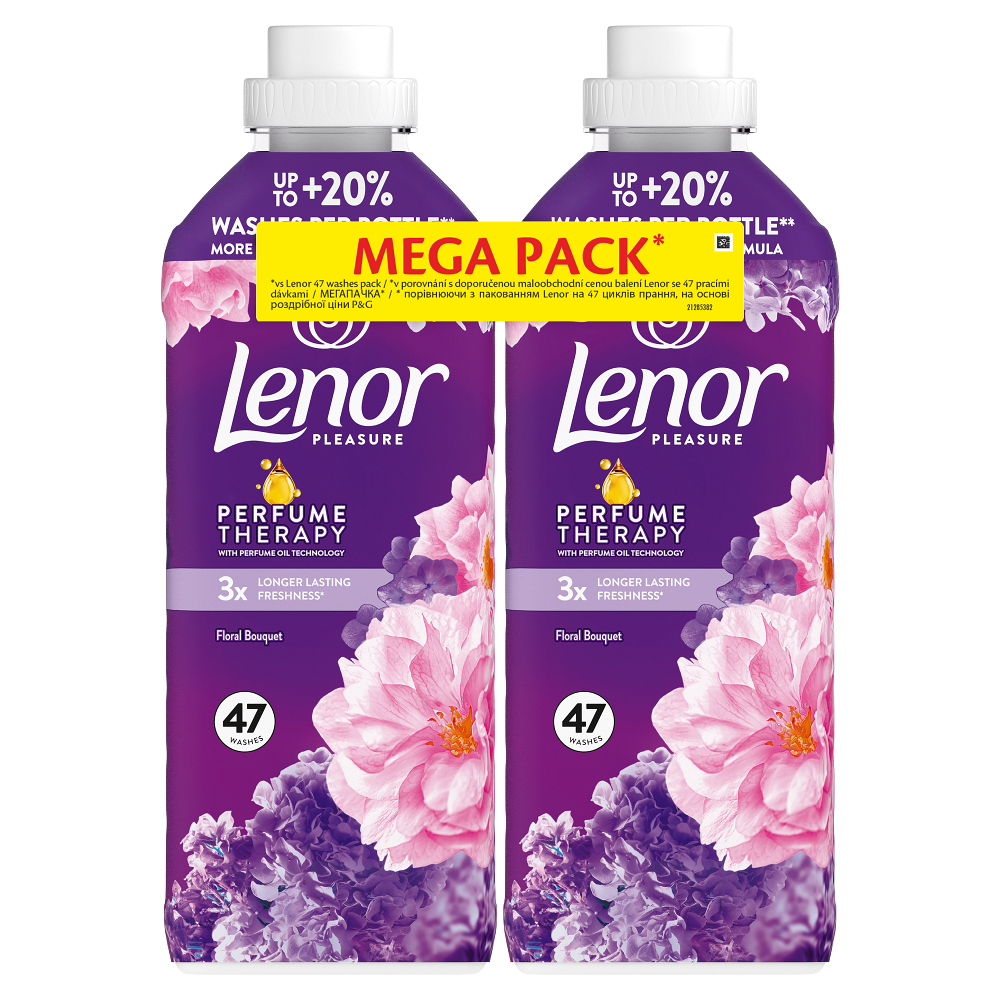 LENOR Amethyst & Flower Bouquet Aviváž 94 praní 2 x 987 ml