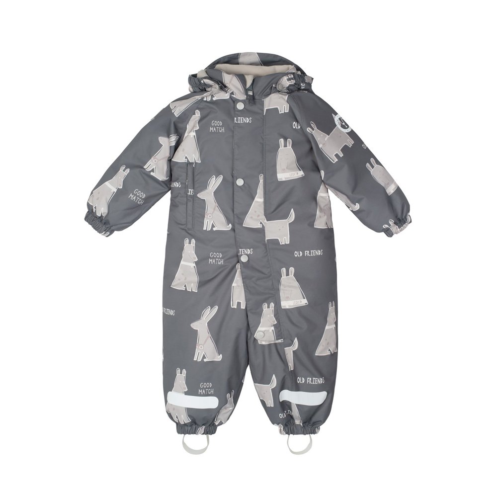 leokid Kombinéza zimní Old Friends Gray vel. 9 - 12 měsíců (vel. 74)