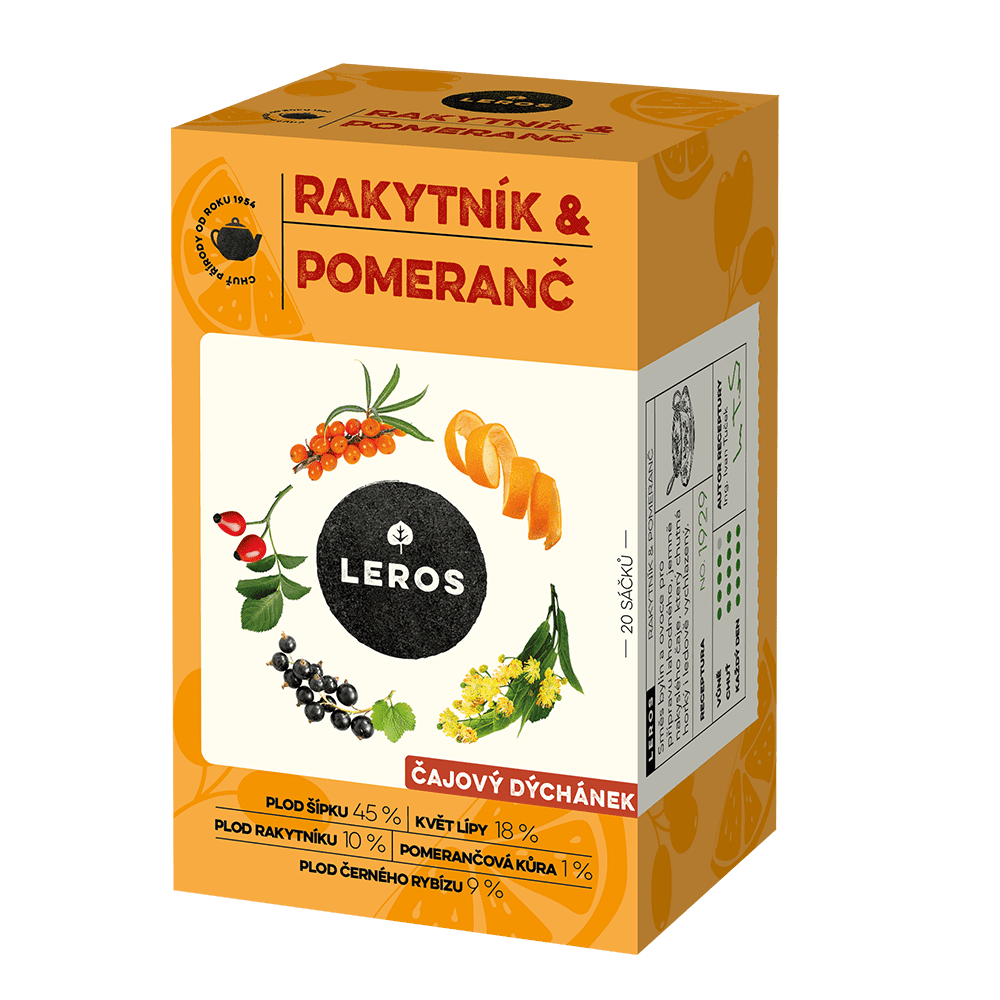 Leros Čajový dýchánek Rakytník&pomeranč 20x2 g