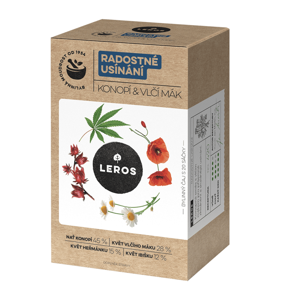 LEROS Radostné usínání konopí & vlčí mák 20 sáčků