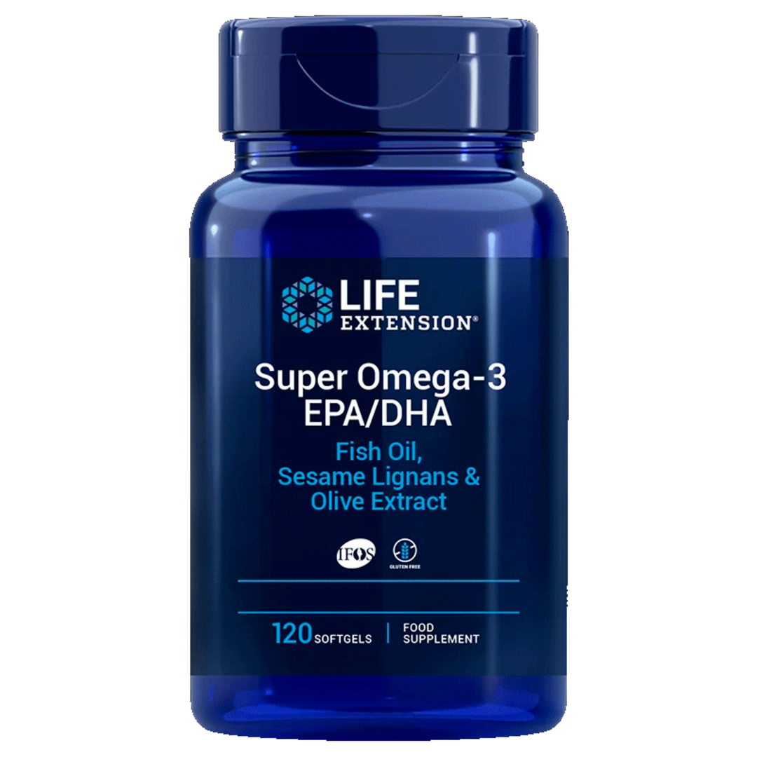 Life Extension Super Omega-3 EPA/DHA with Sesame Lignans & Olive Extract - 120 tobolek