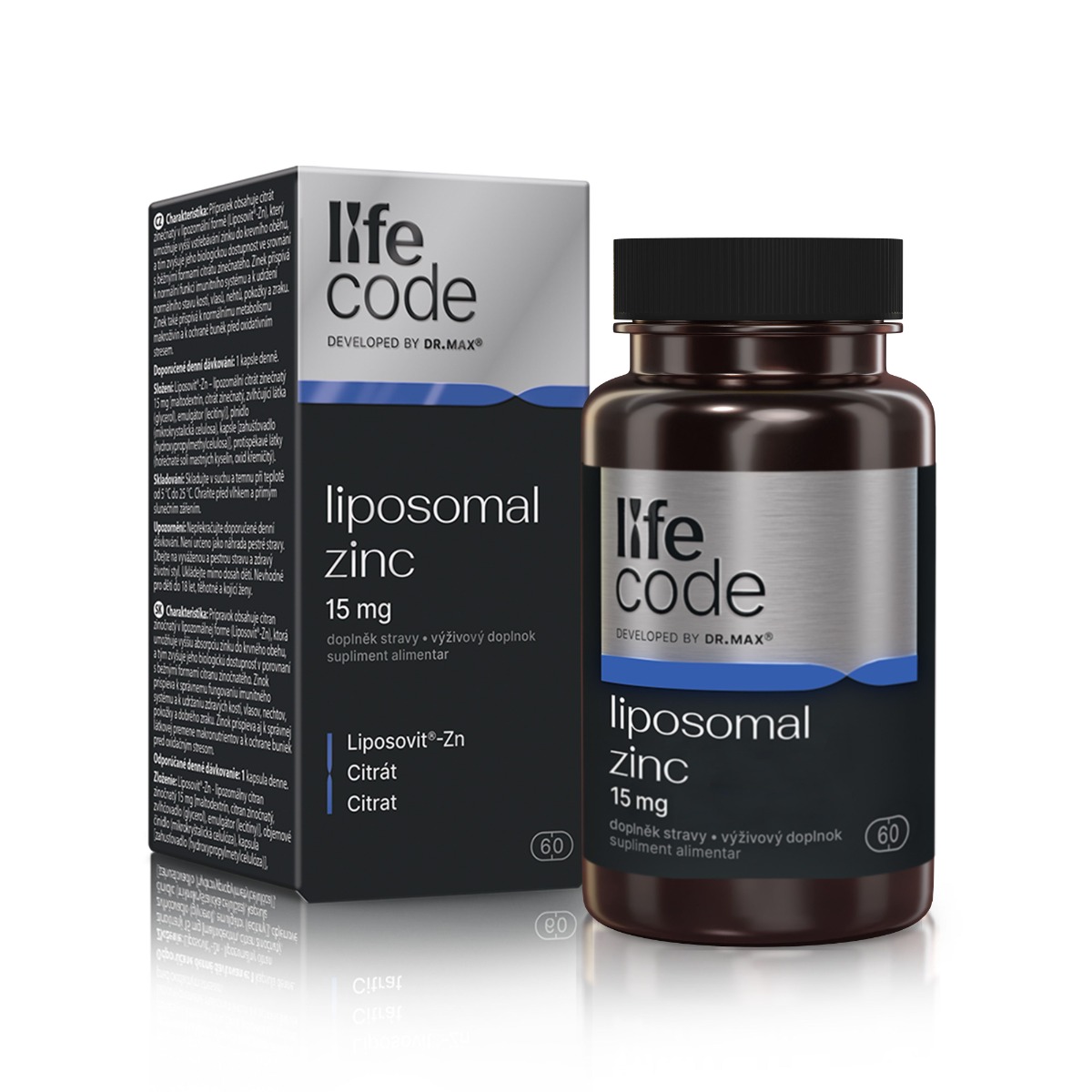 LifeCode developed by Dr. Max® Liposomal Zinc 60 kapslí