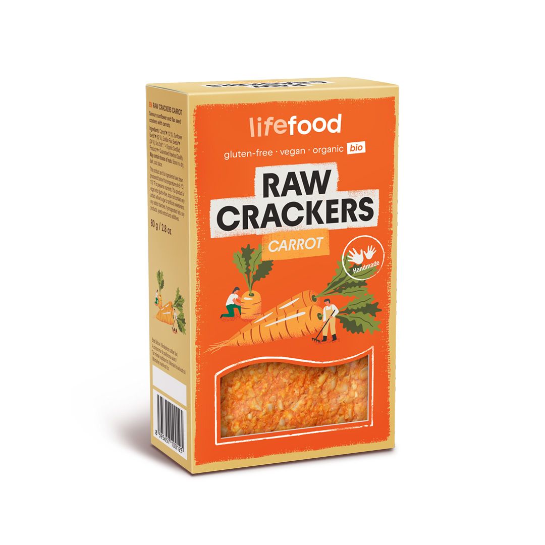 LifeFood Life Crackers Mrkvánky RAW BIO 80 g