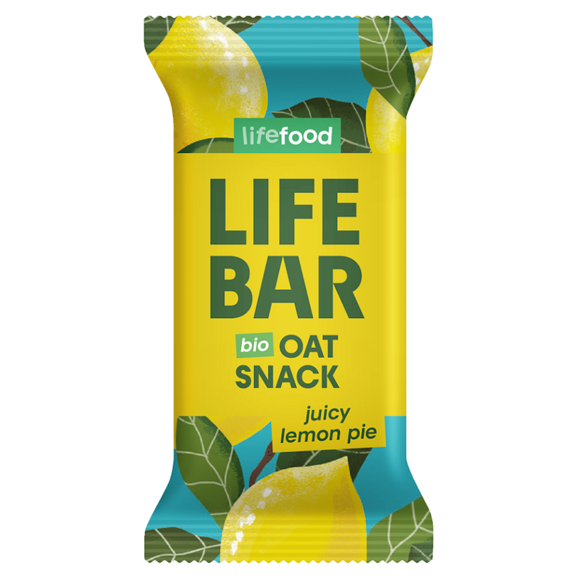 LIFEFOOD Lifebar Oat snack citronový BIO 40 g