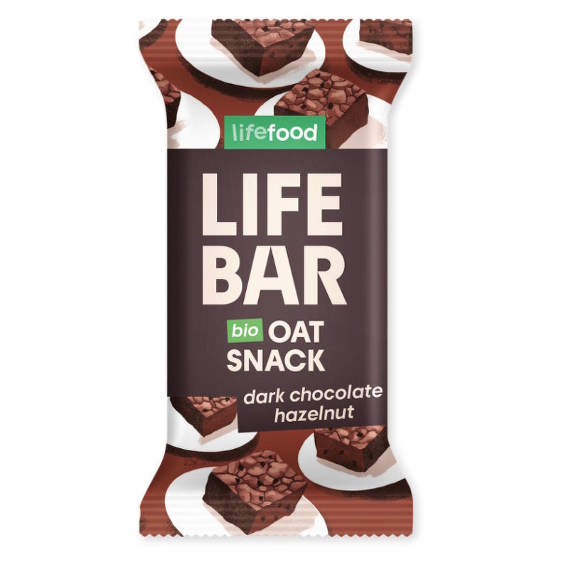 LIFEFOOD Lifebar Oat snack s lískovými oříšky a čokoládou BIO 40 g