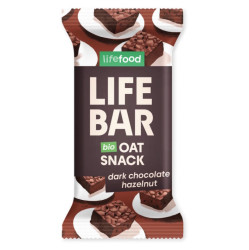 LIFEFOOD Lifebar Oat snack s lískovými oříšky a čokoládou BIO 40 g