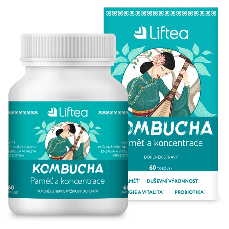 LIFTEA Kombucha Paměť a koncentrace 60 tobolek