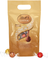 LINDT Lindt Lindor čokoládové pralinky směs zlatý mix 1000 g