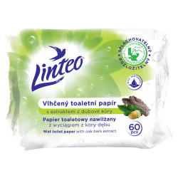 LINTEO Vlhčený toaletní papír s extraktem z dubové kůry 60 ks