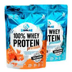 Lionlab 100 % Whey Protein 750 g AKCE 1+1 slaný karamel + kokos