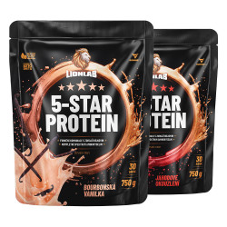 Lionlab 5-Star Protein AKCE 1+1 vanilka&jahoda