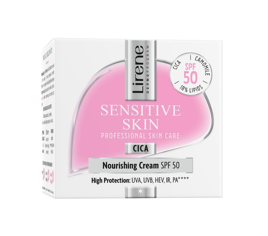 Lirene Sensitive Skin CICA Ochranný krém SPF50 50 ml