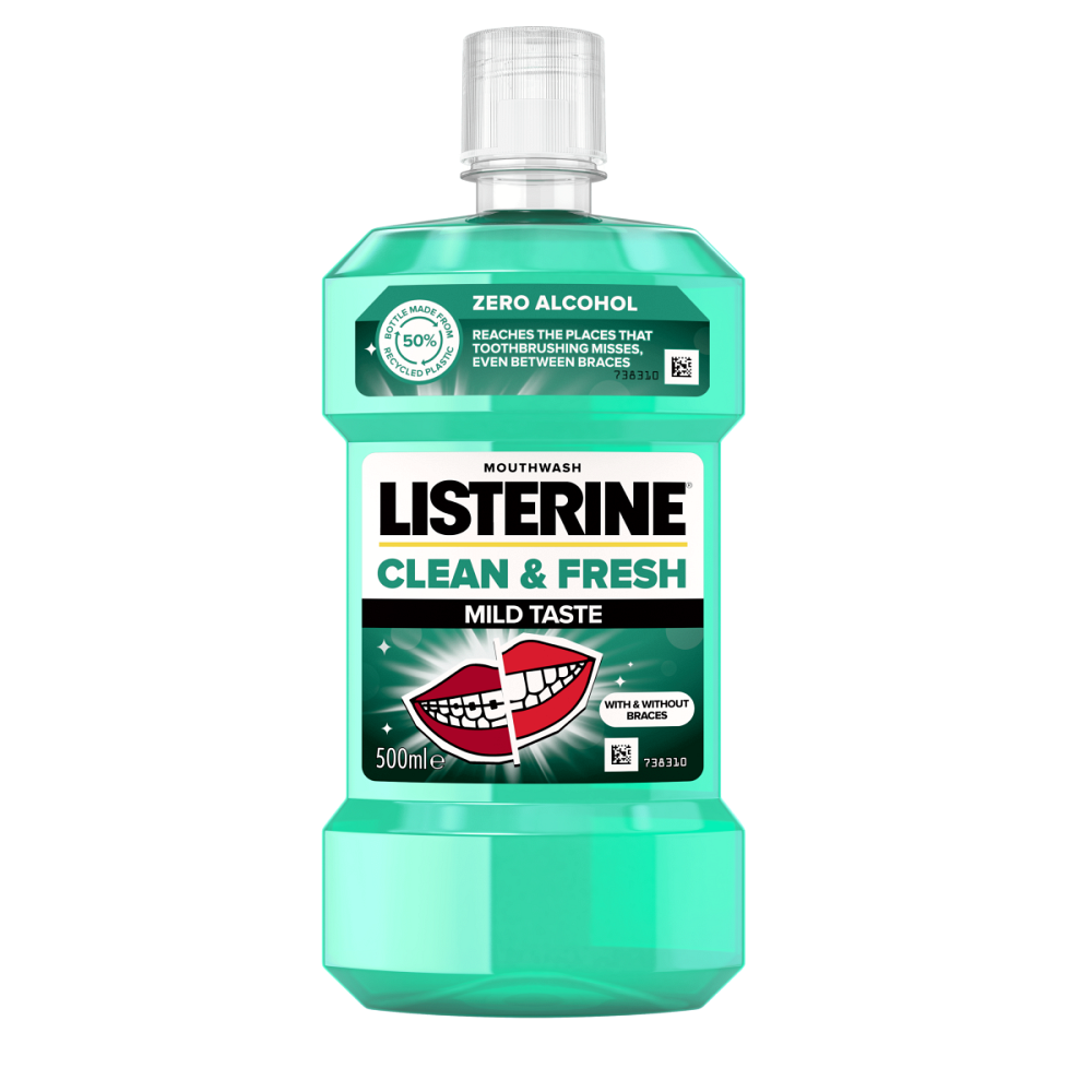 LISTERINE Clean & Fresh Mild Ústní voda 500 ml