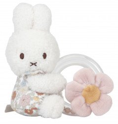 LITTLE DUTCH Chrastítko s korálky králíček miffy vintage kytičky