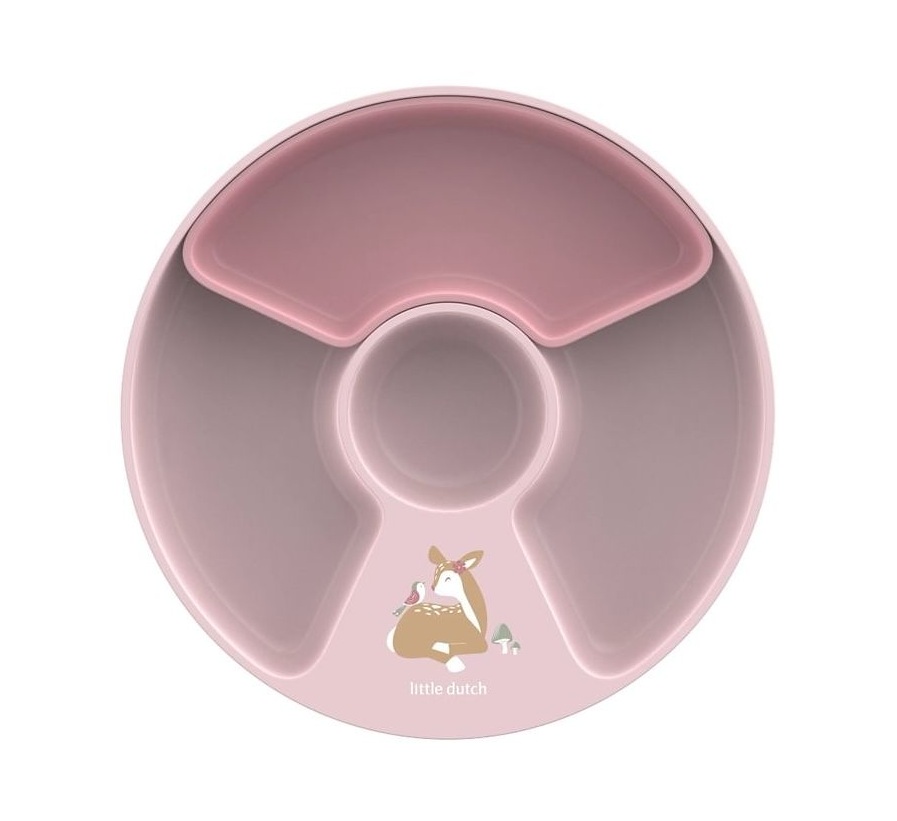 Little Dutch Fairy Garden Dětský talíř dělený 1 ks