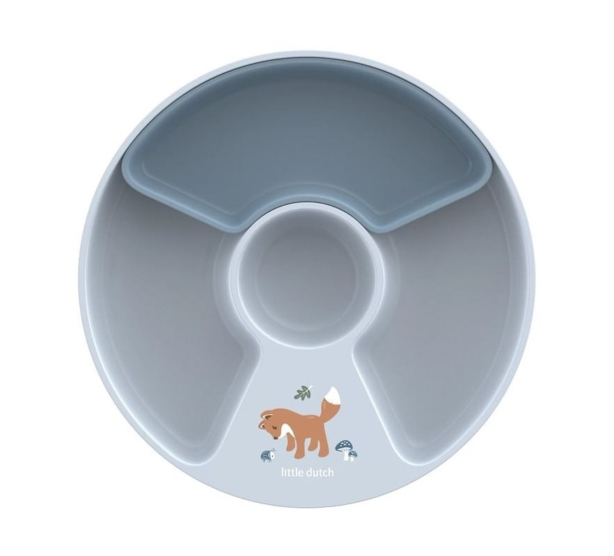 Little Dutch Forest Friends Dětský talíř dělený 1 ks
