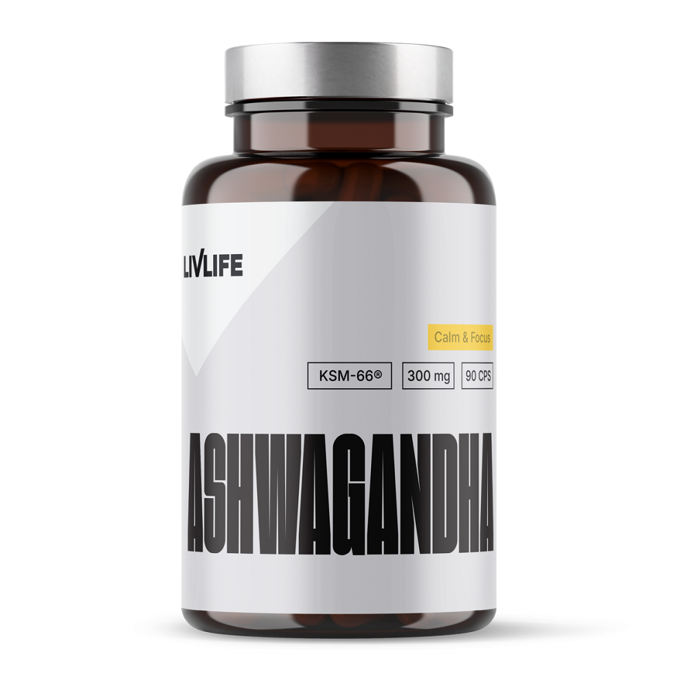 LIVLIFE Ashwagandha KSM-66 300 mg 90 kapslí