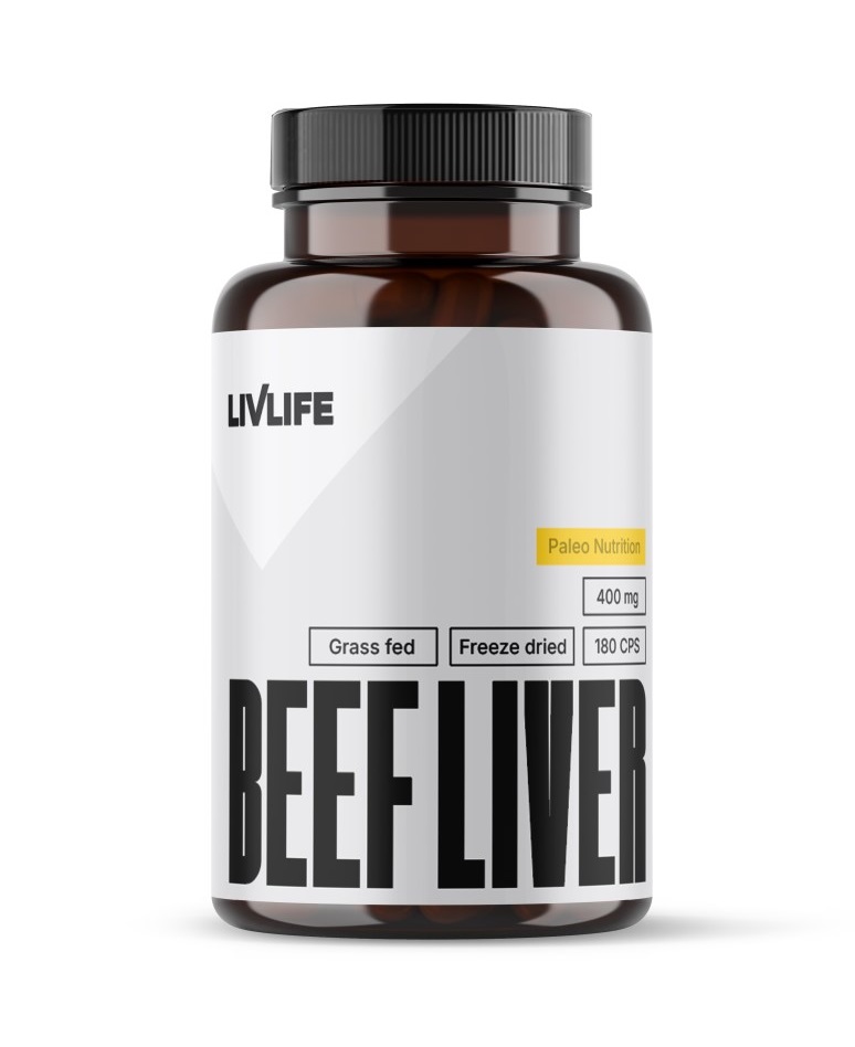 Livlife Grass Fed Beef Liver 400 mg 180 kapslí