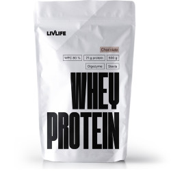 Livlife Whey Protein s příchutí čokoláda 500 g