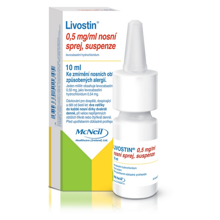 LIVOSTIN 0,5 mg/ml nosní sprej suspense 10 ml