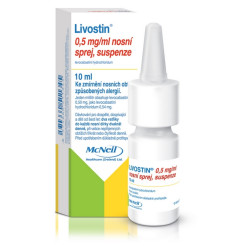LIVOSTIN 0,5 mg/ml nosní sprej suspense 10 ml