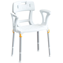 LM Global Design Sedačka do sprchy s opěrkou zad a područkami KING