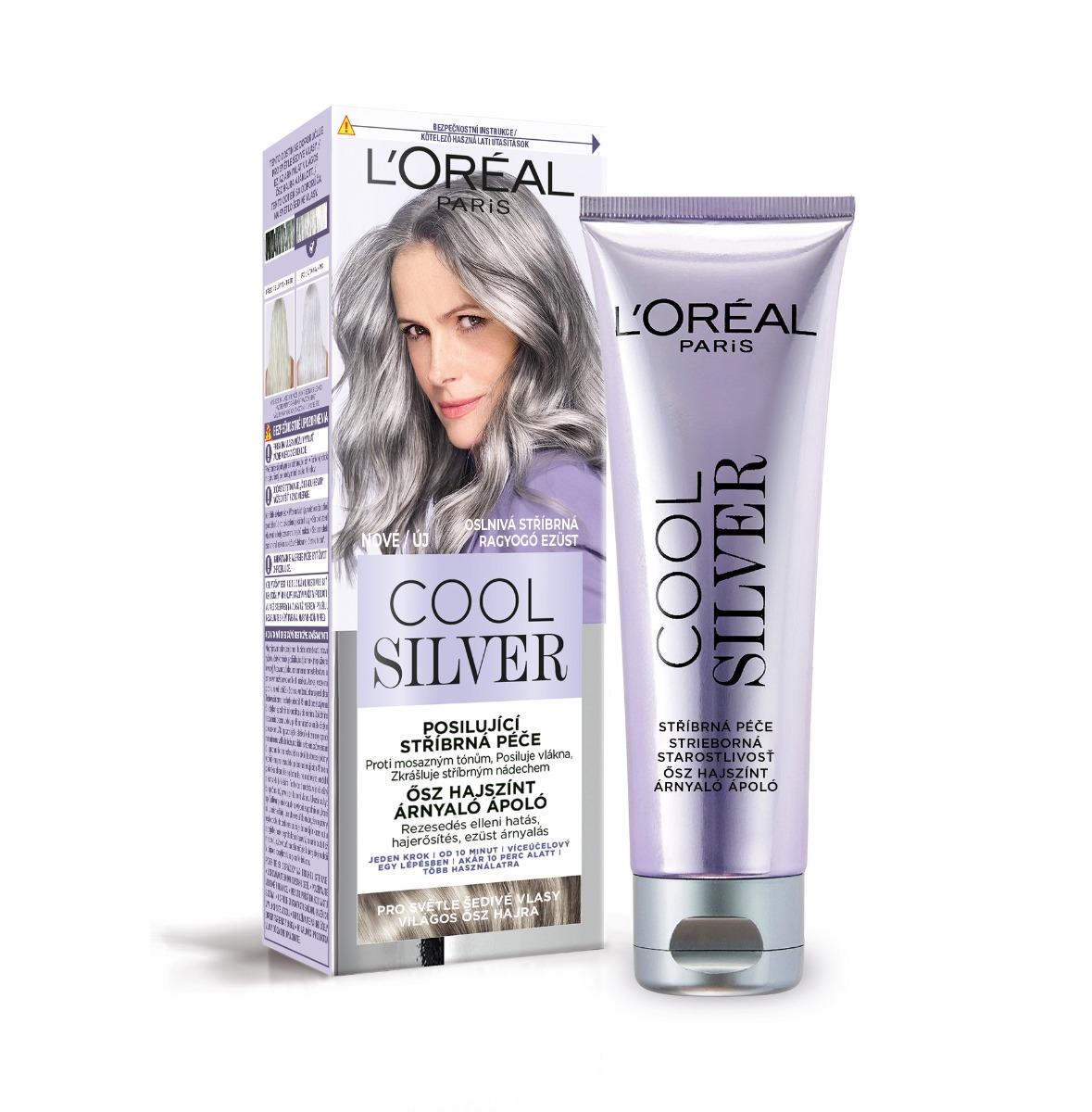 Loréal Paris Cool Silver posilující stříbrná péče 114 ml oslnivá stříbrná
