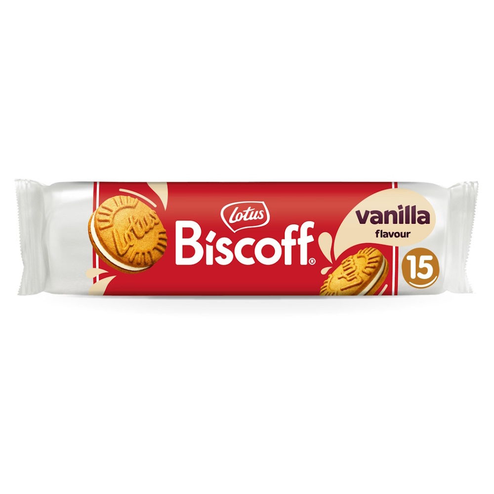 LOTUS BISCOFF Sušenky plněné krémem s vanilkovou příchutí  150 g