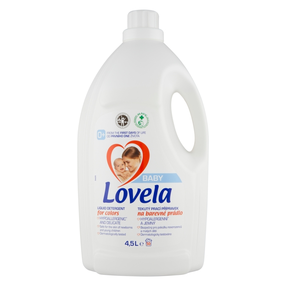 LOVELA Baby Tekutý prací přípravek na barevné prádlo 50 praní 4,5 l