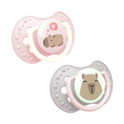 LOVI Dudlík silikonový dynamický capichill holka 6-18m 2 kusy