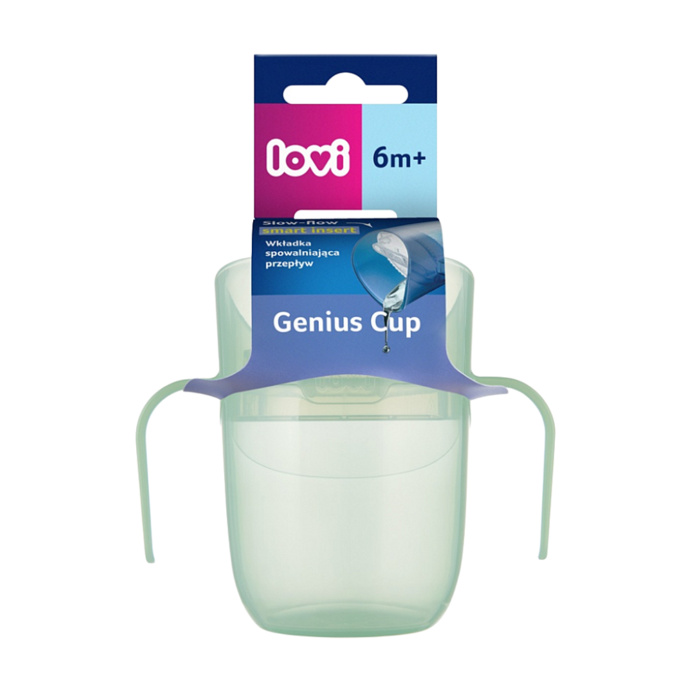 LOVI Genius hrneček tréninkový pistachio 6m+ 150 ml