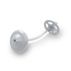 LOVI Náhradní slámka na hrníček se závažím šedá 1 kus