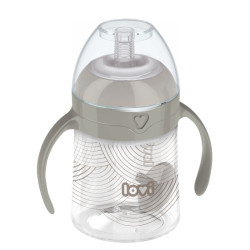 LOVI První hrneček se slámkou a závažím Harmony 150ml