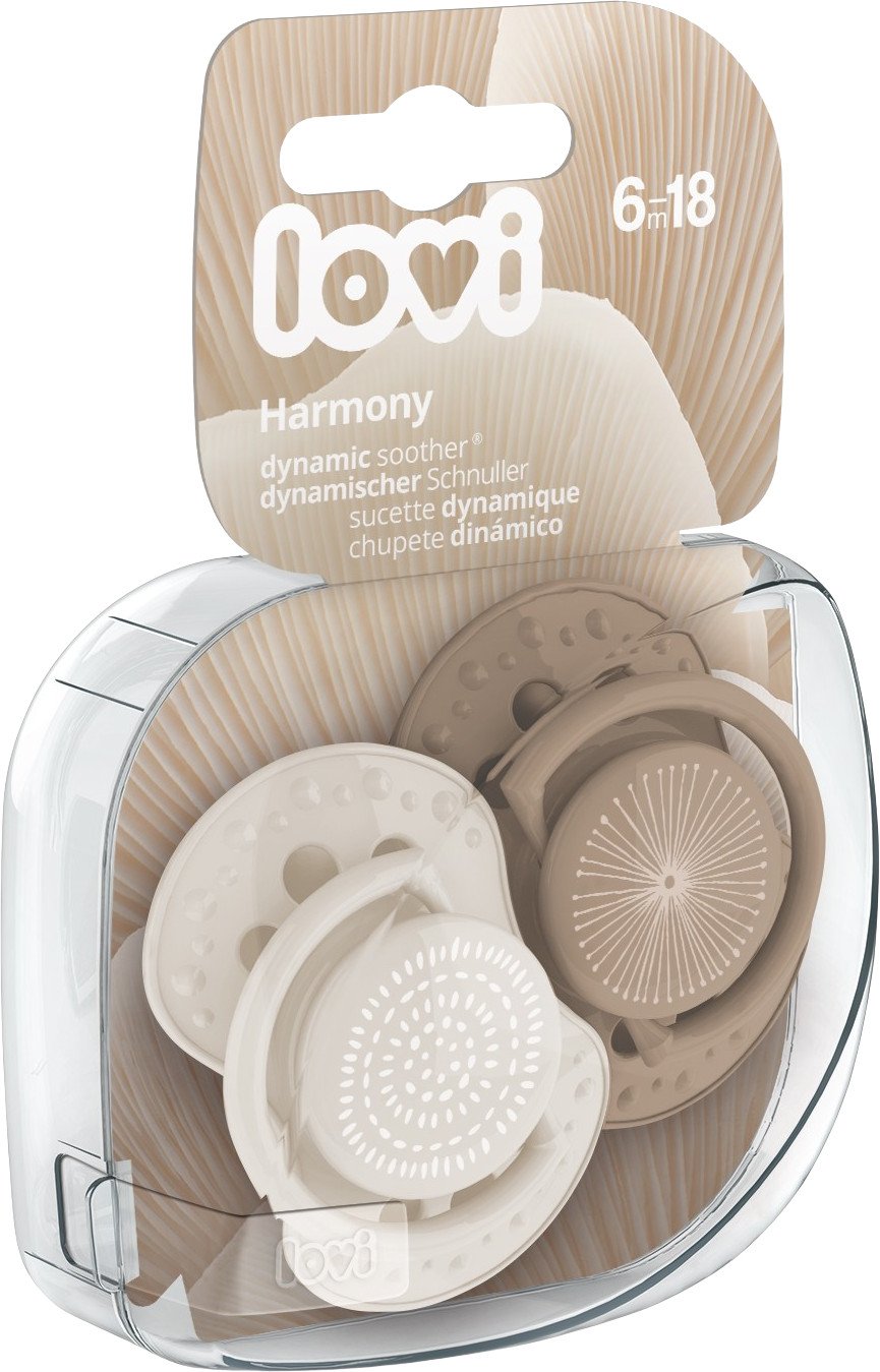 LOVI Silikonový dynamický dudlík HARMONY holka 6-18m 2 ks