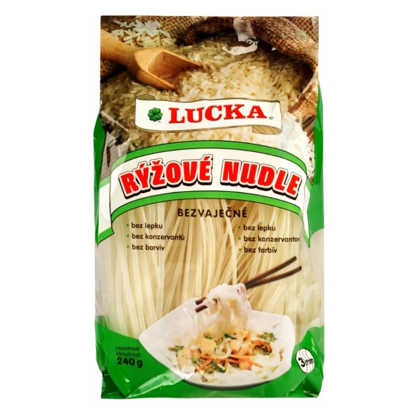 LUCKA Rýžové nudle 240 g