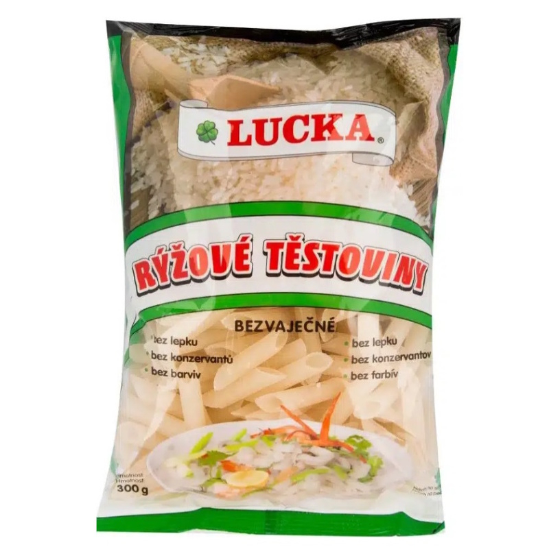 LUCKA Těstoviny rýžové penne 300 g