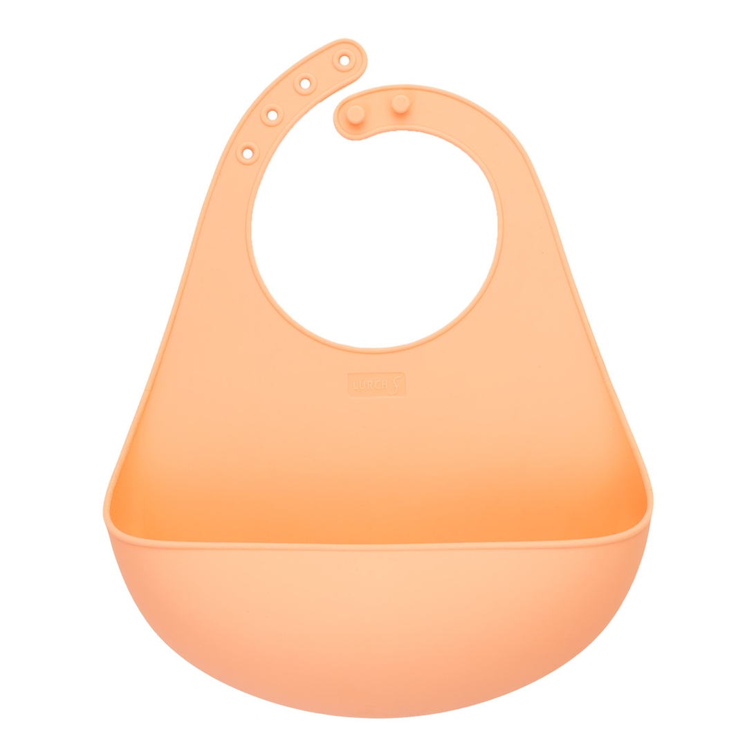 Lurch dětský silikonový bryndák apricot (00280011)