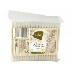 LYBAR Natural bamboo vatové tyčinky v sáčku 100 kusů