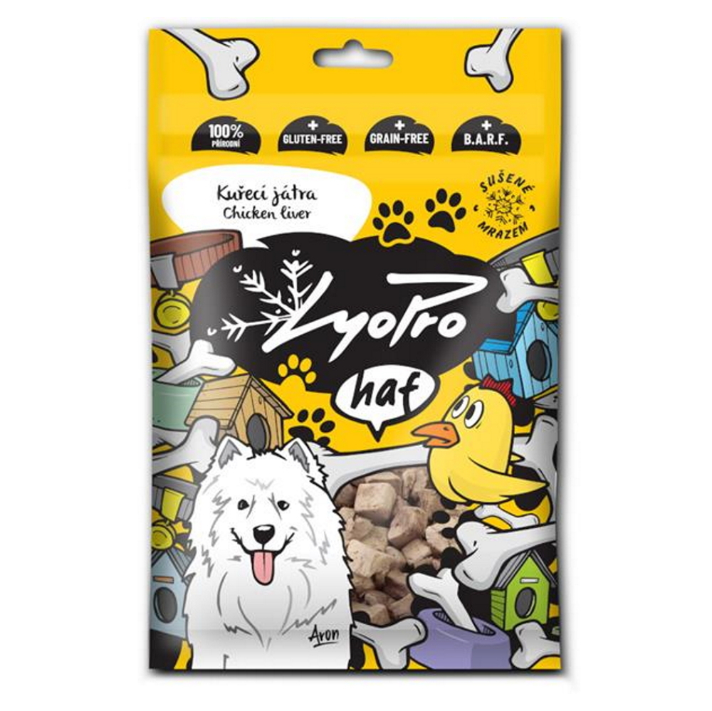 LYOPRO Mrazem sušené kuřecí játra pro psy 50 g
