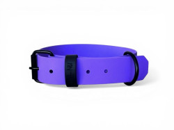 MA-NU Obojek Light Berry, Fialový, Kování: Černé, Obvod: 30 - 40 cm, Šířka: 2,5 cm