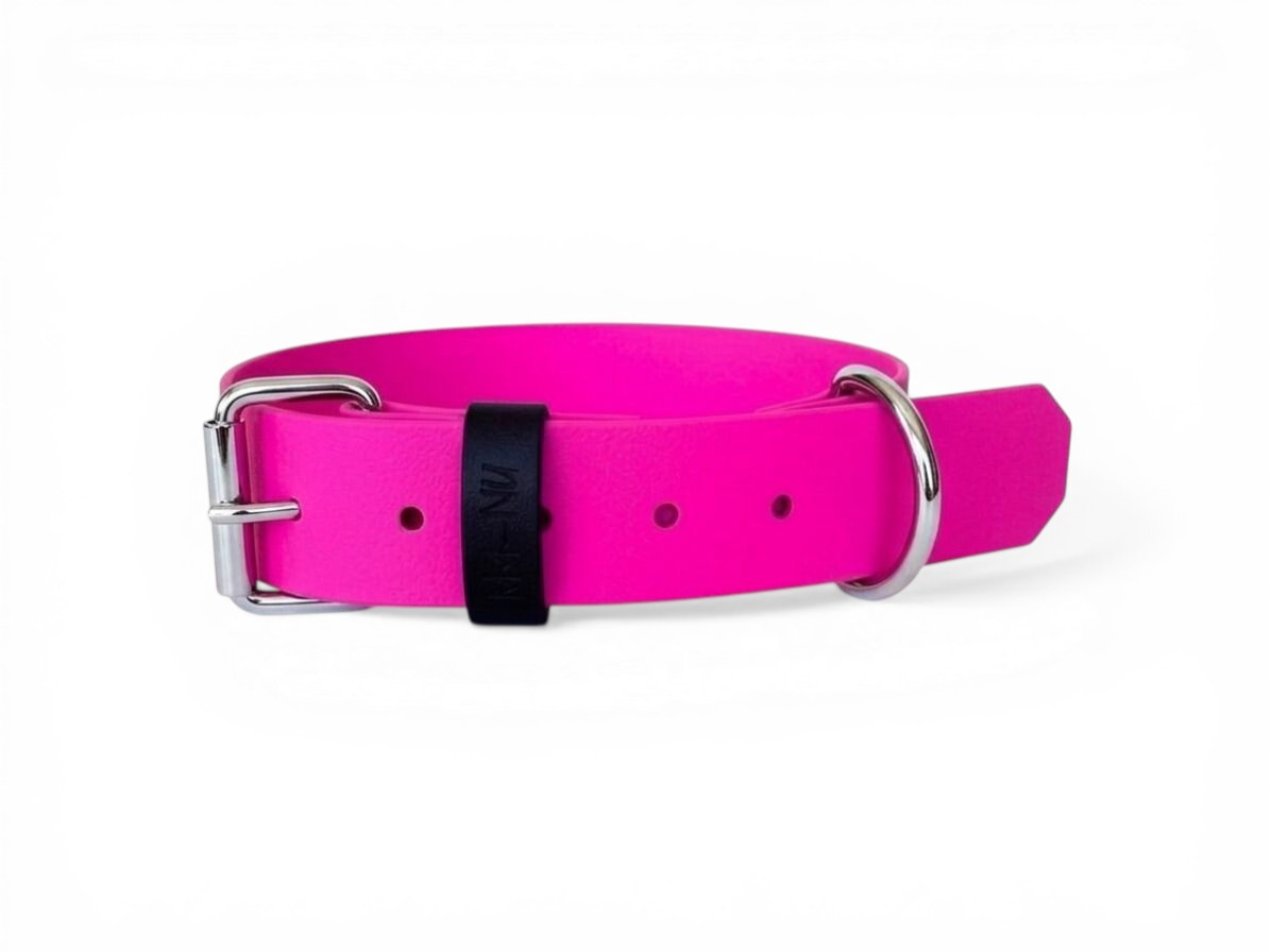 MA-NU Obojek Pink Freak, Růžový, Kování: Chrom, Obvod: 25 - 35 cm, Šířka: 2,5 cm